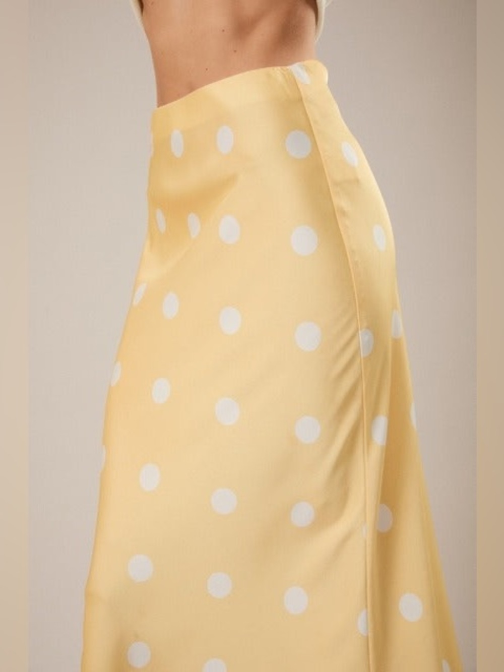 Polka Dot Satin Maxi Skirt with Elastic Waist - Sunday Edition - Picture 5 of 6